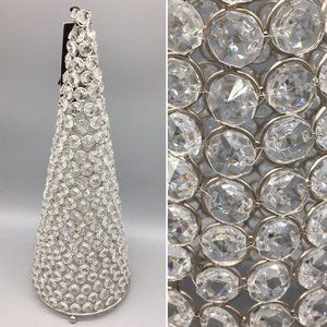 Rachel Zoe Faux Crystal Silver Christmas Tree Designer Holiday Decor Glam 16"